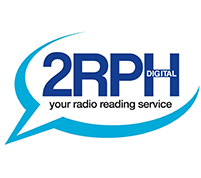 Speech bubble with 2RPH Digital, your radio reading service logo