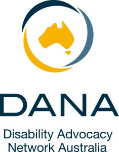 Disability Advocacy Network of Australia logo. Circle with map of Australia inside